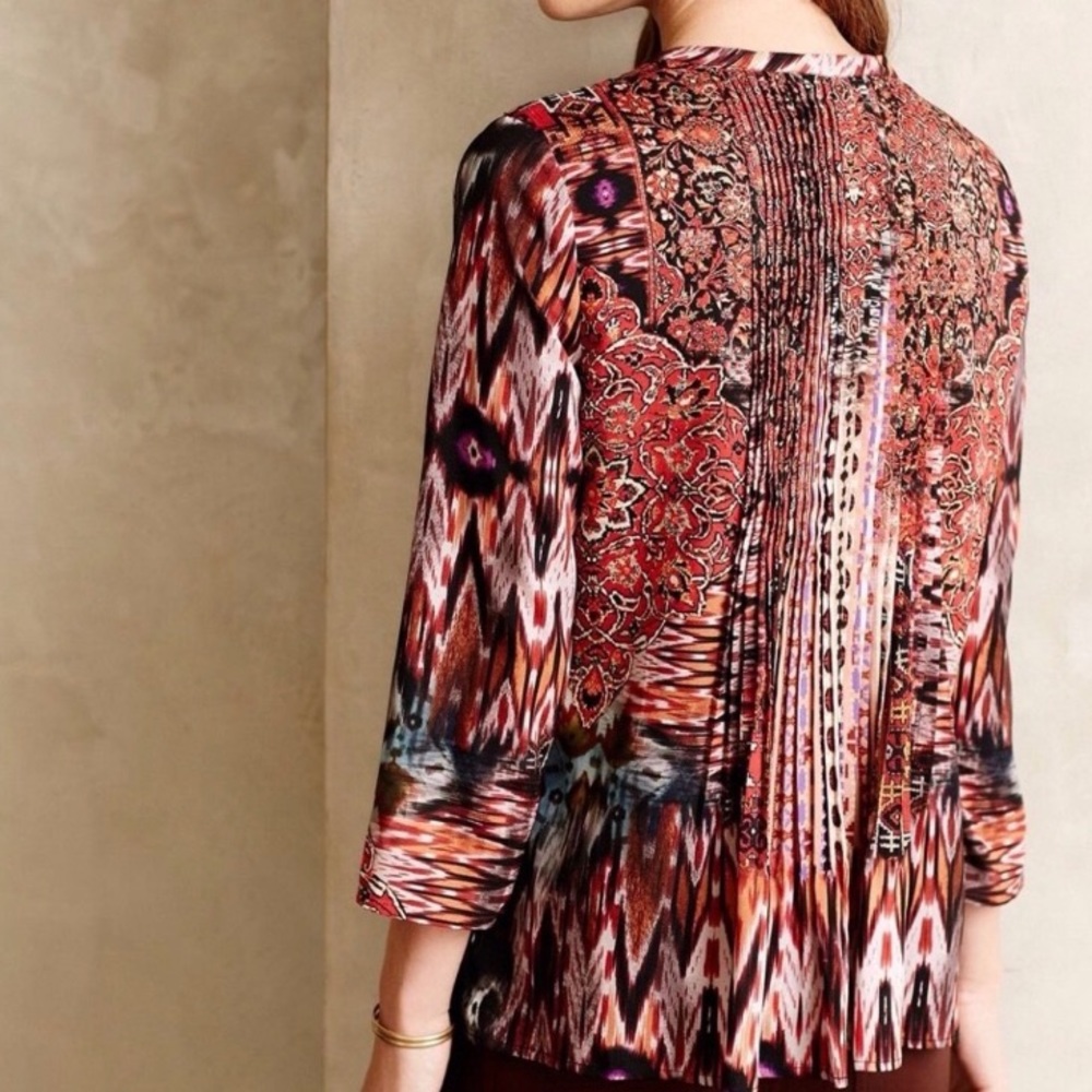 Anthropologie Ranna Gill Embroidered Peasant Top - Picture 2 of 8